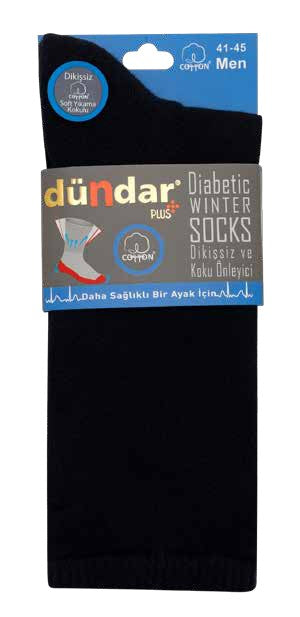 Dündar Plus Erkek Cotton Taban Havlu Diyabetik Çorap 40-44