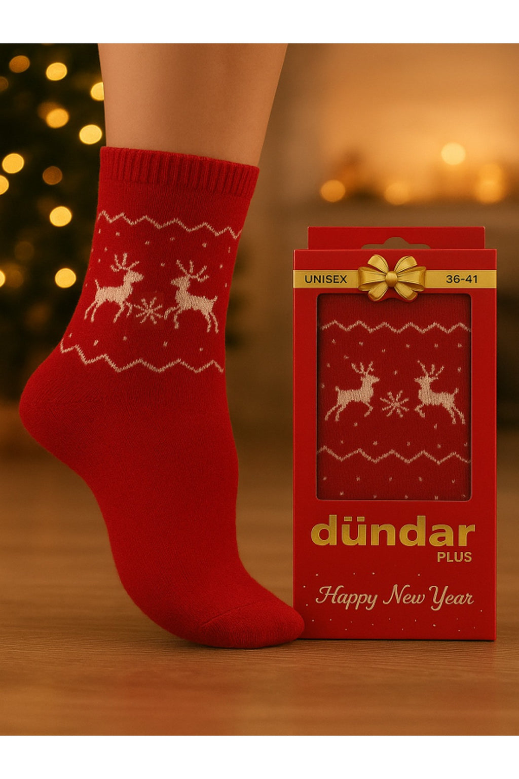Dündar Unisex Termal Yılbaşı Çorabı