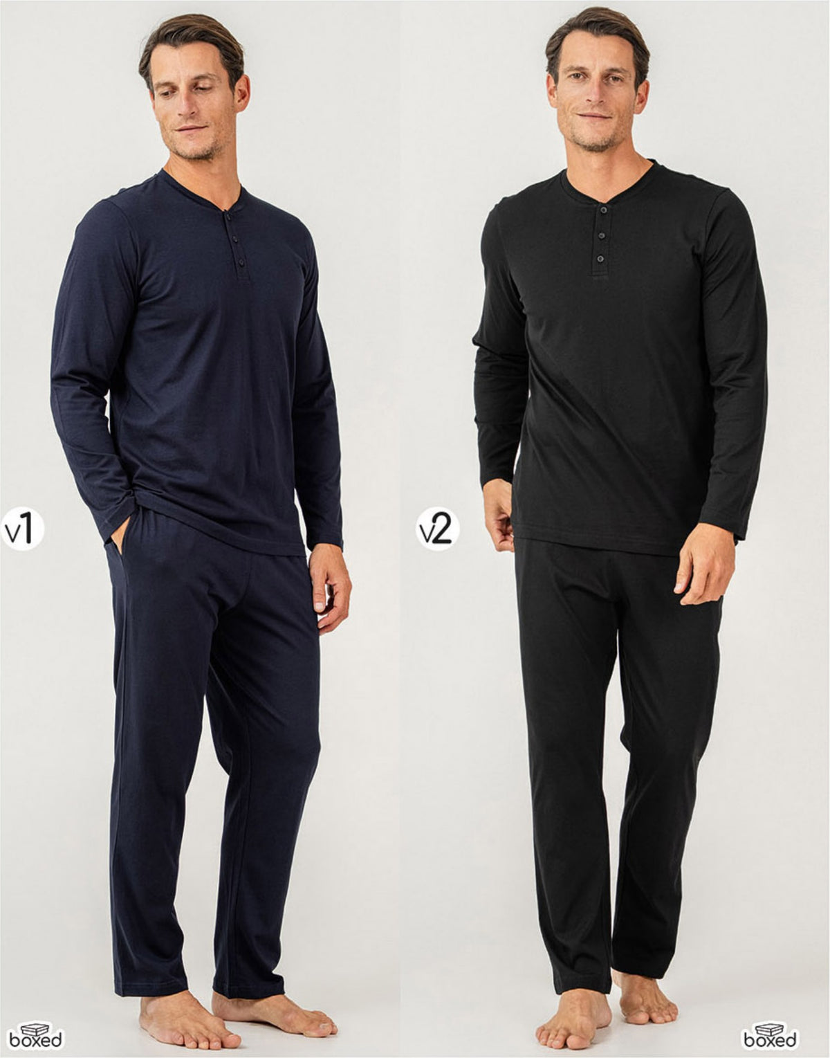 Arnetta Erkek Uzun Kollu Patlı Yaka Pijama Takımı