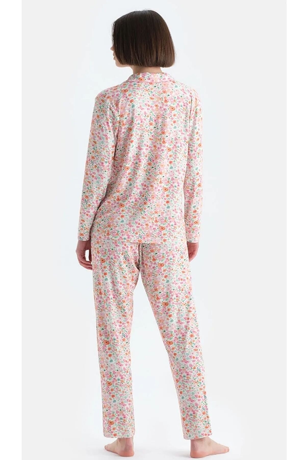 Eros Kadın Uzun Kollu Gömlek Pijama Takımı
