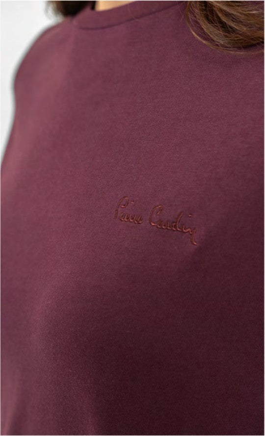 Pierre Cardin Kadın Uzun Kollu Düz Pijama Takımı - Mürdüm