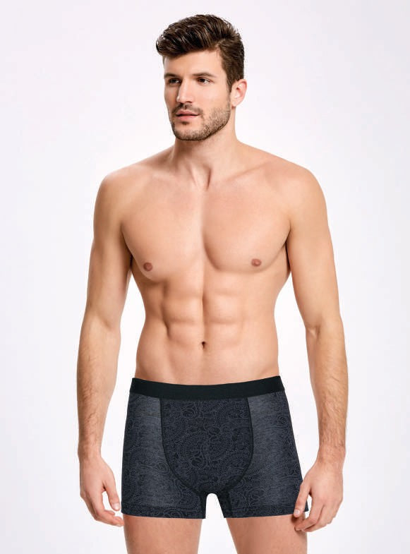 İlke Erkek Modal Şal Desenli Boxer